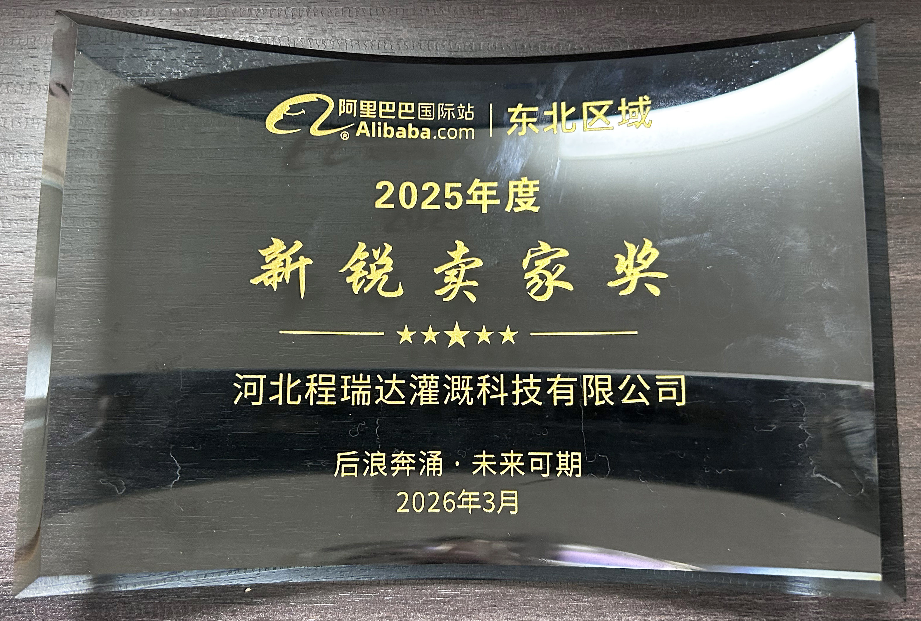 汕头程瑞达灌溉 | 荣获阿里国际站新锐卖家奖